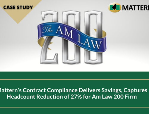 Mattern’s Contract Compliance Delivers Savings, Captures Headcount Reduction of 27% for Am Law 200 Firm